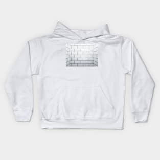 Subway tile (white) Kids Hoodie